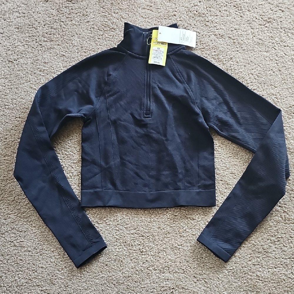 All In Motion Black Half Zip Pullover Jacket XS